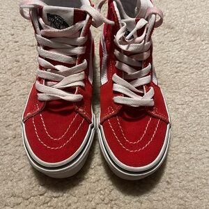 Vans Kids Red High-Top Sneakers